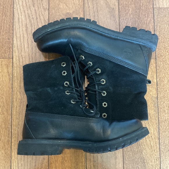 Timberland Earthkeepers Black Suede Leather Fold Down Boot - 7M - Picture 8 of 15